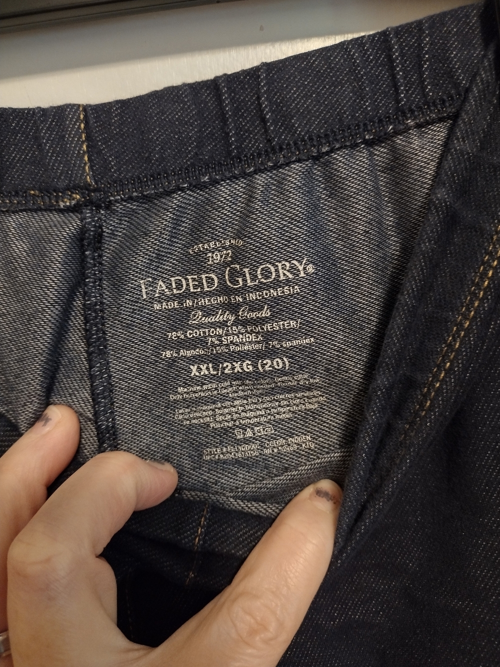 Faded Glory Faux Jean Leggings - Picture 3 of 5
